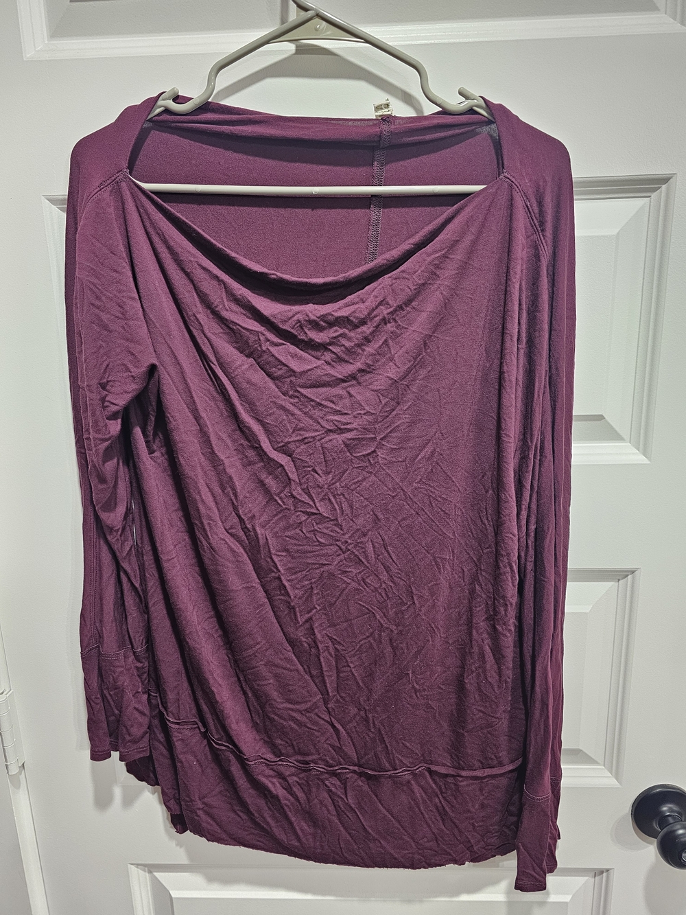 We The Free Plum Draped Long Sleeve Top